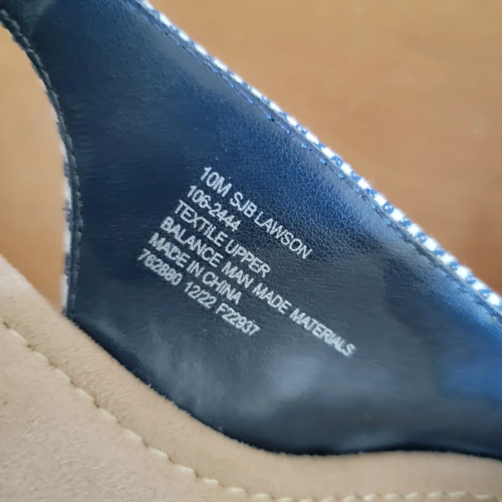 St John's Bay Blue Striped Lawson Wedge Open Toe Sandals Size 10